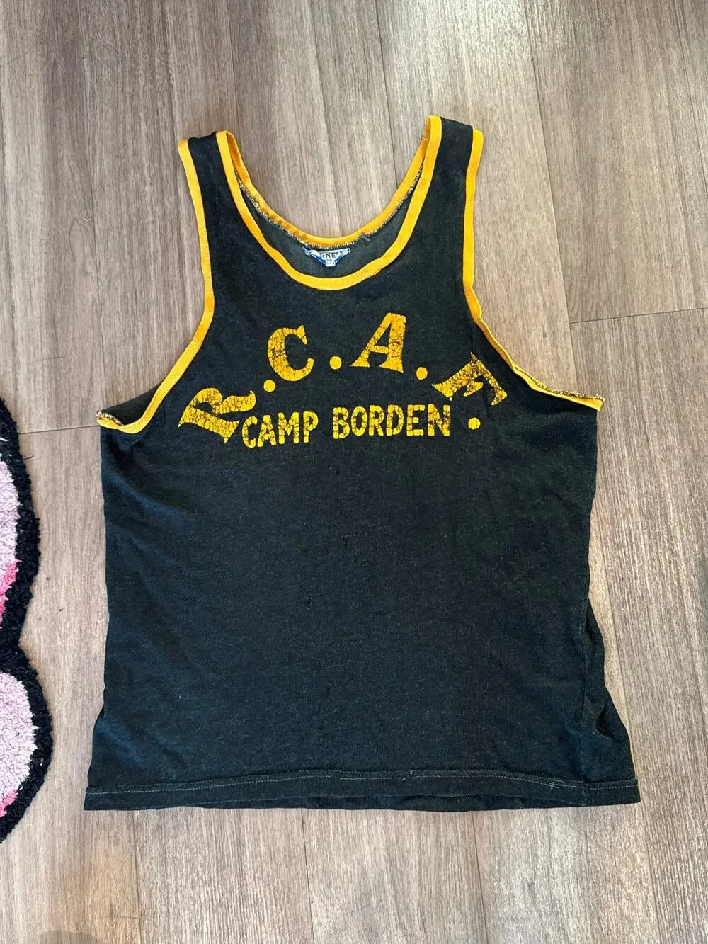 Vintage 1950's Tank Top R.C.A.F. Camp Borden — Vintage Military